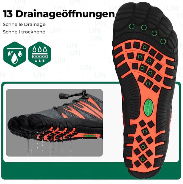 Detalle de SAGUARO Herren Barfußschuhe – leichte, atmungsaktive Badeschuhe mit breiter Zehenbox (Gr. 39–48)