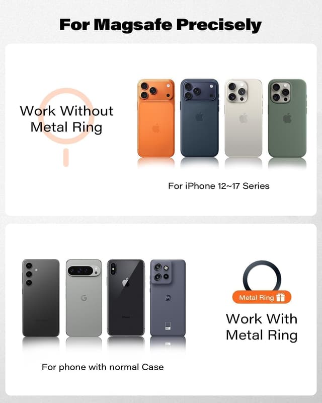 Thumbnail 6 de APPS2Car Supporto magnetico auto con N55, ventosa Twist-Lock e braccio 360° per cellulare (compatibile iPhone MagSafe e altre custodie)