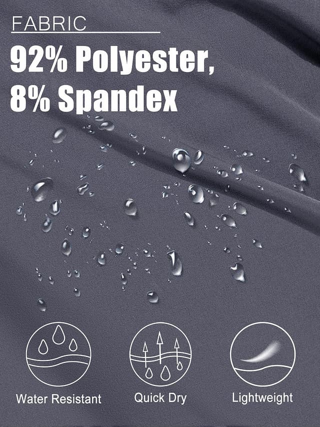 Detalle de MAGCOMSEN Women’s Lightweight Hiking Shorts (8") with Quick-Dry, Water-Resistant Finish & 3 Zipper Pockets