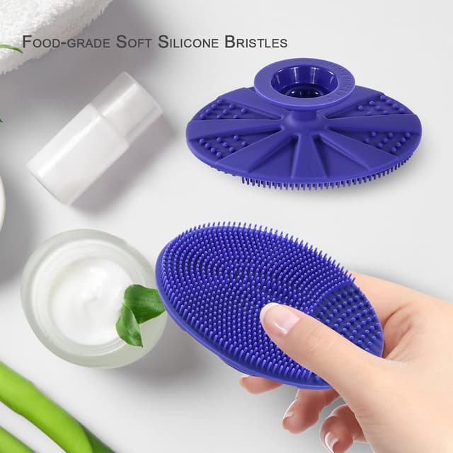 Detalle 1 de INNERNEED Silicone Face Cleansing Scrubber (Pack of 4) for Blackheads, Exfoliating & Massage