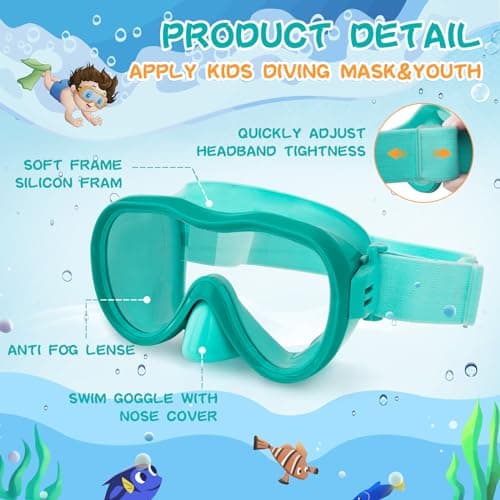 Thumbnail 4 de Kids Swim Goggles with Nose Cover ⚡
