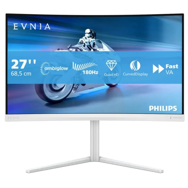 Detalle de Philips Evnia 27M2C5501 monitor 27" QHD 180 Hz Curvo