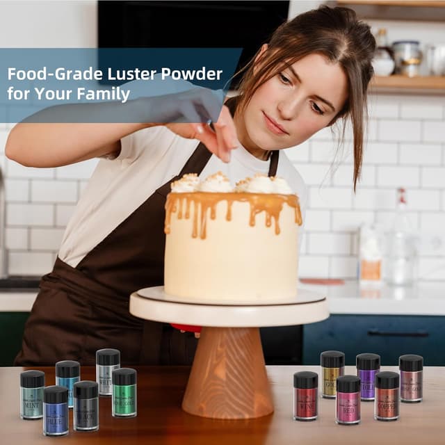 Thumbnail 6 de Essbarer Glitzer in Gold (10 g) – Glitzerstaub für Torten, Süßigkeiten & Getränke