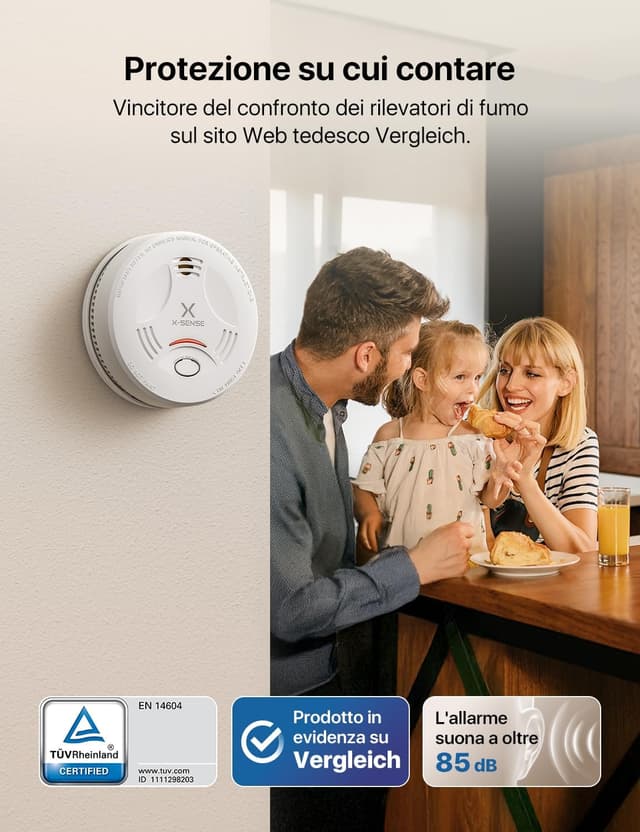 Detalle 2 de Rilevatore di fumo X-Sense SD11, 10 anni