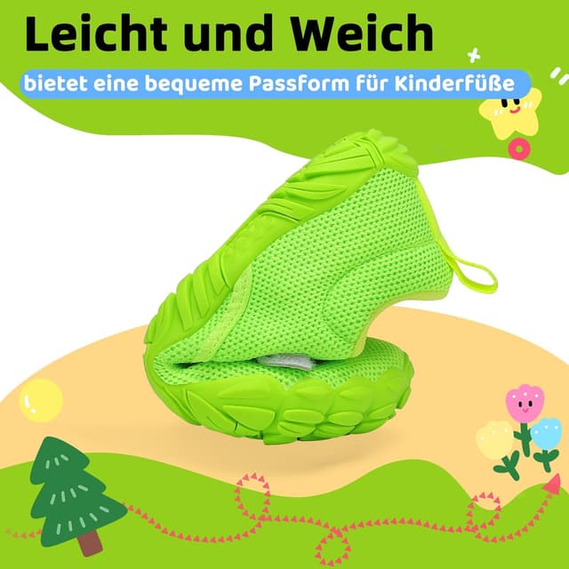 Detalle 2 de SAGUARO Kinder Barfußschuhe leicht, rutschfest – Traillaufschuhe, Gr. 24–36