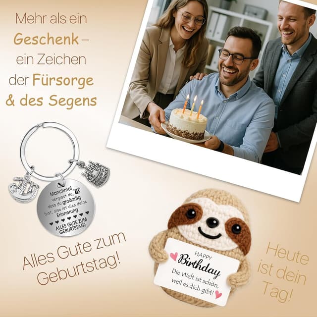 Thumbnail 6 de Farbeele Anti-Stress Faultier Schlüsselanhänger 6x7,5 cm