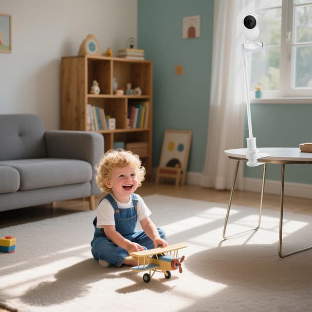 Detalle de Suglade baby monitor holder – universal, flexible 1/4 screw mount compatible with many mainstream baby cameras