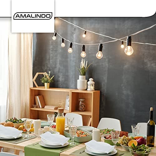 Thumbnail 4 de Amalindo Serviettes en tissu blanc 100 % coton lot de 12 ⚙