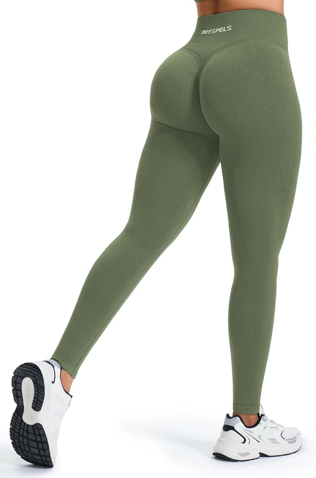 Detalle de JOYSPELS Seamless High-Waisted Scrunch Gym Leggings for Women