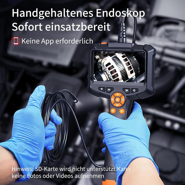 Detalle 2 de Caméra endoscopique à double objectif AOPICK 1080P HD avec écran IPS 4,3 pouces et câble semi-rigide 5 m