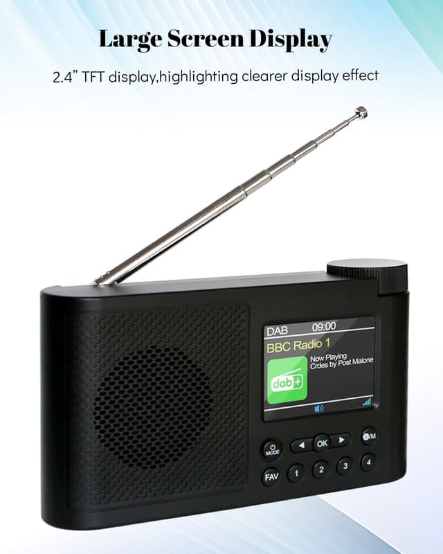 Thumbnail 2 de QEEKADA Radio portatil pequeña DAB/FM Bluetooth