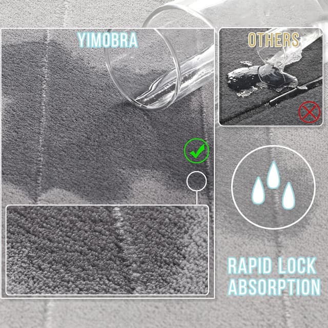 Thumbnail 4 de Yimobra Memory Foam Toilet Bath Mat U-Shaped 24x20 in ๐ฝ