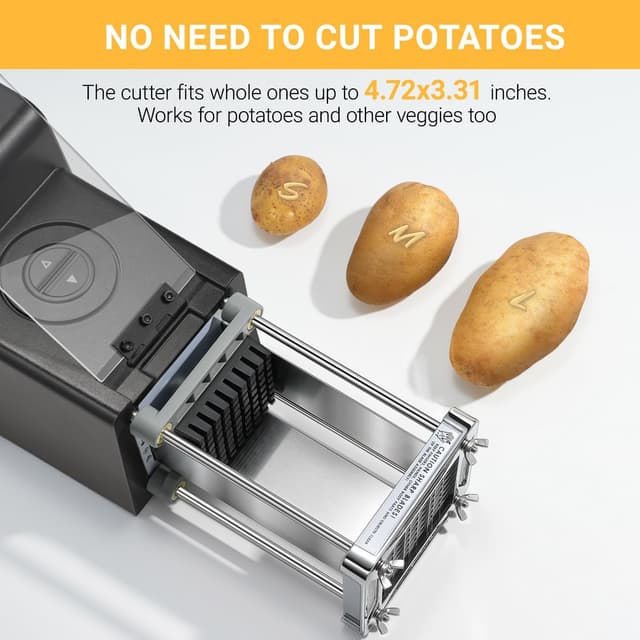 Thumbnail 6 de Sopito Pommesschneider elektrisch mit Edelstahlklingen (6 mm, 9 mm, 12 mm)