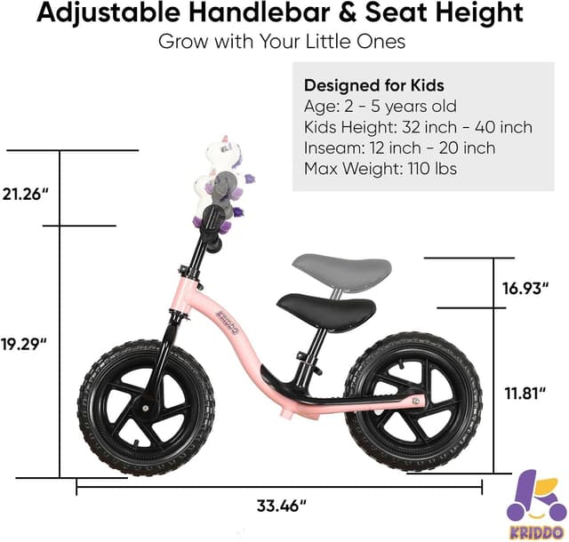 Thumbnail 4 de KRIDDO Toddler Balance Bike 24 Months