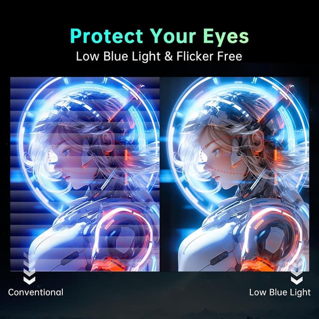 Detalle 2 de KTC 32 Inch Curved VA 1500R 2K QHD 180Hz Gaming Monitor with Adaptive Sync, HDR10