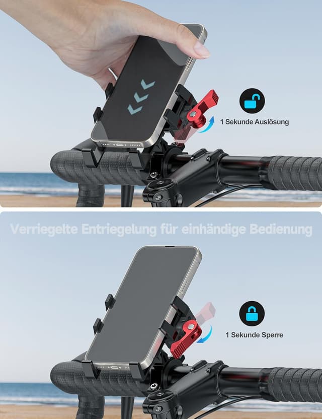 Thumbnail 6 de Tiakia Handyhalterung Fahrrad Aluminium 6 Klauen 360°