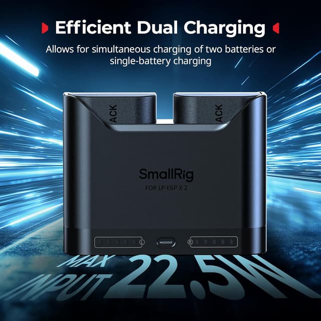 Thumbnail 1 de SMALLRIG Caricabatterie LP-E6 2 ore