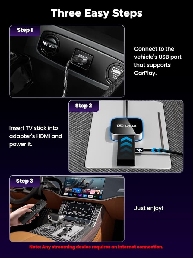 Thumbnail 6 de 2-in-1 Wireless CarPlay Adapter & Car TV Mate Pro 2026