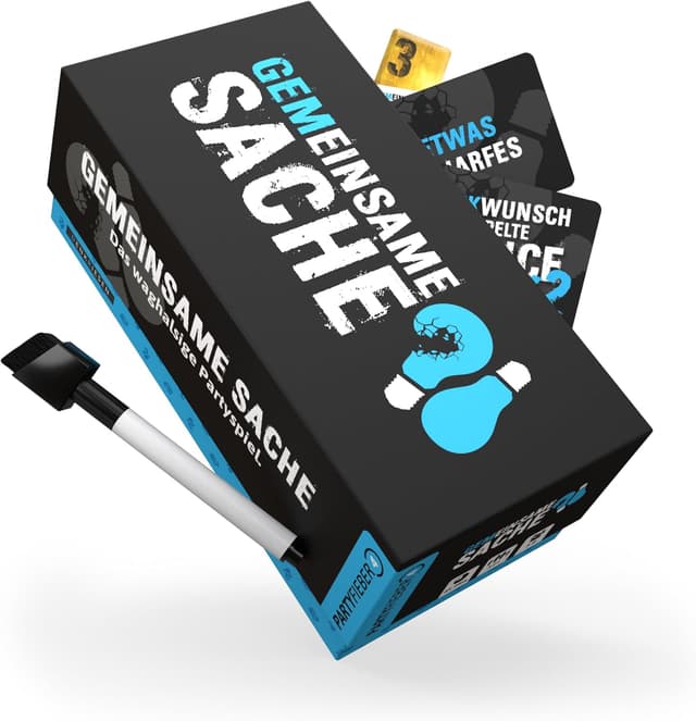Detalle de DENKRIESEN PARTYFIEBER „GEMEINSAME SACHE“ Partyspiel mit Überraschungseffekt (120 Wettchips, 300 Karten)