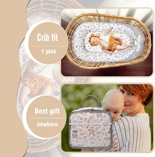 Thumbnail 6 de EAQ Baby Lounger Baby Nest for Co-Sleeping (Cotton) – Hedgehog, for 0–12 Months