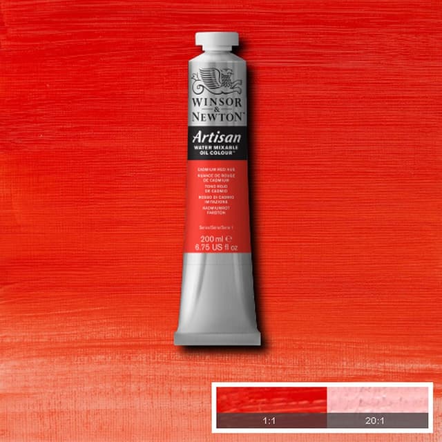 Detalle de Winsor & Newton Artisan wassermischbare Ölfarbe Kadmium Rot 200 ml