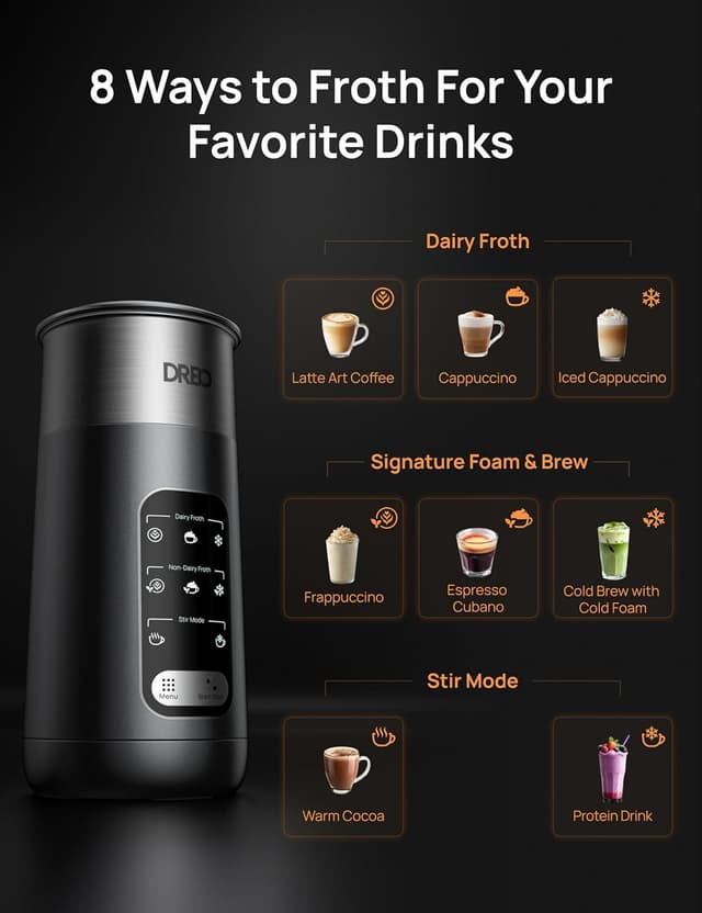 Thumbnail 2 de DREO 8-in-1 Milk Frother ⚡