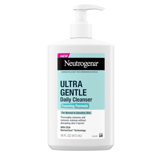 Detalle de Neutrogena Ultra Gentle Daily Facial Cleanser for Sensitive Skin