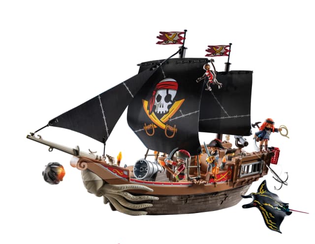 Detalle 2 de Playmobil Gran barco pirata juguete 4 años 🚢