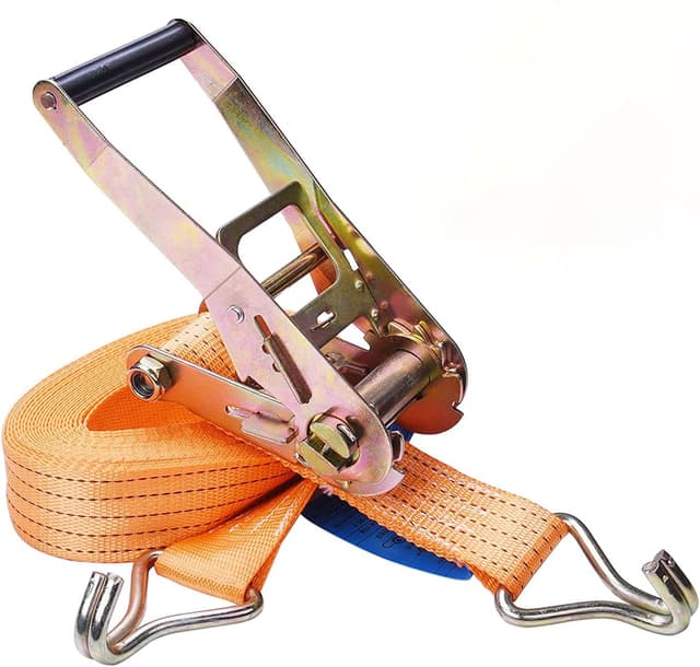 Detalle de MANDUKA cinghia di ancoraggio con cricchetto e ganci, 10 m x 5 cm (fino a 4.000 kg)