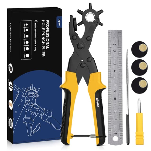 Detalle de Diyife Alicates Sacabocado 6 tamaños 2–4,5 mm