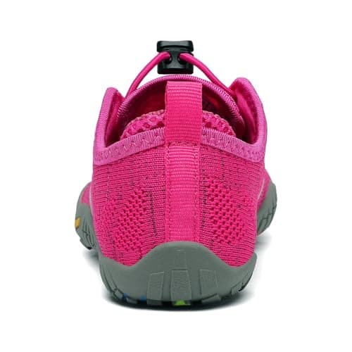 Detalle de SAGUARO Barefoot zapatillas minimalistas de trail para niños y niñas (rosa, 28 EU)