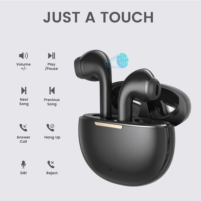 Detalle 2 de Yobola kabellose Bluetooth-In-Ear-Kopfhörer (True Bluetooth 5.4) für Samsung Galaxy, iPhone & Xiaomi – inkl. Ladecase