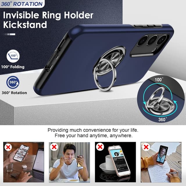 Detalle de LeYi Galaxy S23 case with 360° ring