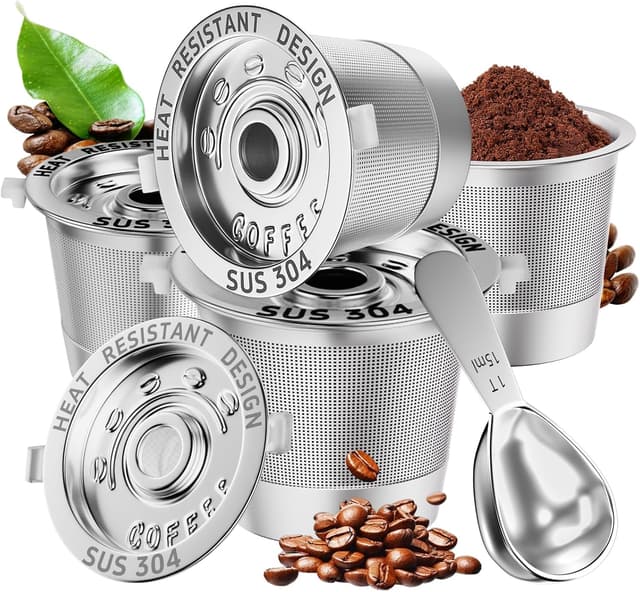 Detalle de Reusable K Cups Stainless Steel 10g Pack of 4