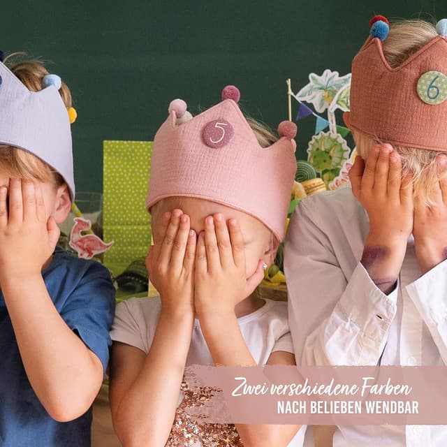 Thumbnail 5 de Papierdrachen Geburtstagskrone Musselin 40 cm 🎉