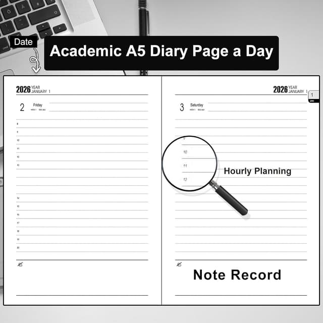 Thumbnail 5 de Goldaypln Agenda académica 2026 A5 1 día