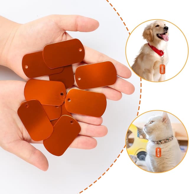 Thumbnail 5 de LALAGO 30 Aluminium Hundemarken DIY Dog Tag