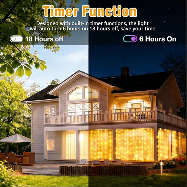 Detalle 2 de Yowin Tenda luminosa 300 LED 3x3 m