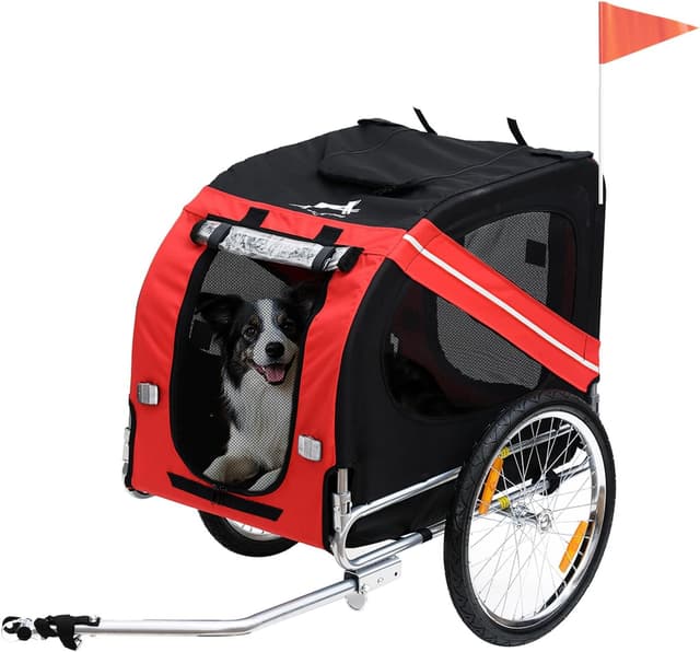 Detalle de PawHut Remorque vélo pour Chien Animaux Pliable 30 kg