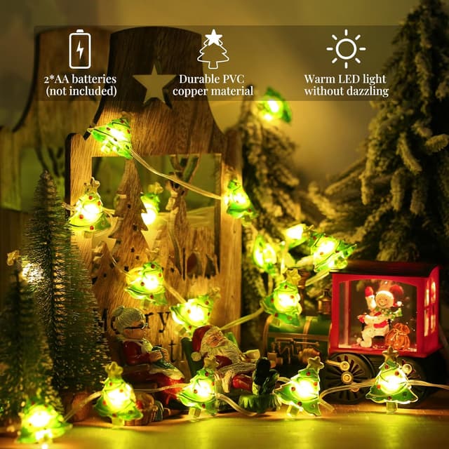 Thumbnail 1 de BrizLabs Guirnalda Navidad 🌟 20 LED Interior y Exterior