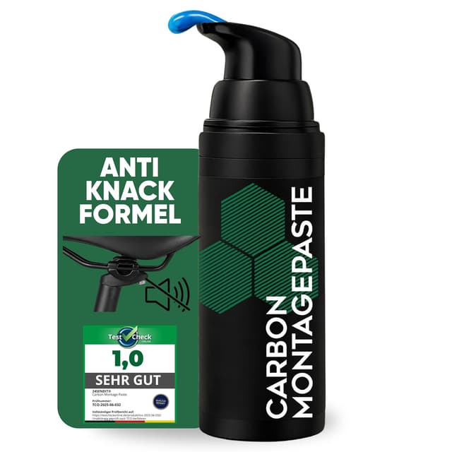 Detalle de 24SENDIT Carbon Montagepaste fürs Fahrrad – Montagehilfe für Sattelstütze, Sattelklemme & Lenker (Carbon/Alu) – Made in Germany