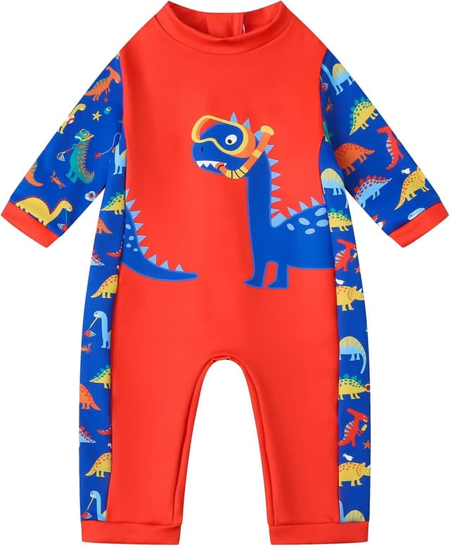 Detalle de Ewbob baby swimming warm suit long sleeve rash guard (zip) for girls & boys