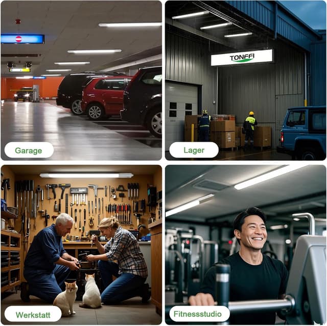 Thumbnail 6 de TONFFI LED Feuchtraumleuchte (3er-Set) 150 cm, 4000K, IP65, verknüpfbar