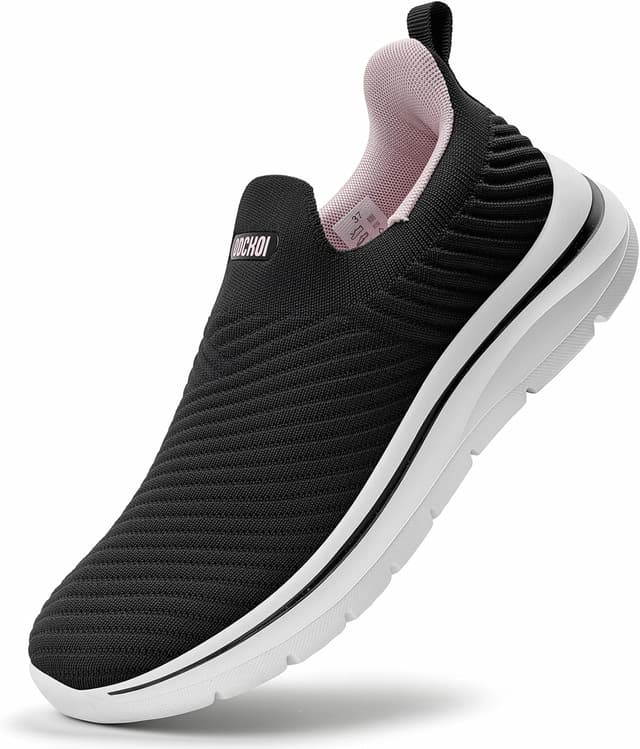 Detalle 2 de ODCKOI Slip-on baskets confort respirantes pour femmes : chaussures légères de marche et fitness