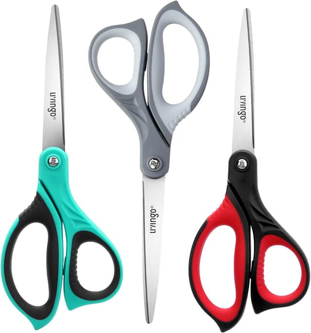 Detalle de LIVINGO Crafting Scissors 8.5" ergonomic comfort grip ✂