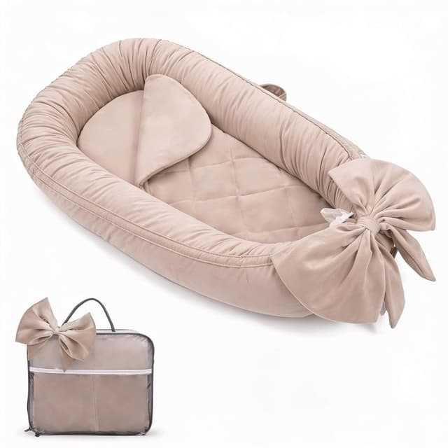 Detalle de EAQ Babynest Nestchen 36x26x10 cm 100% Baumwolle