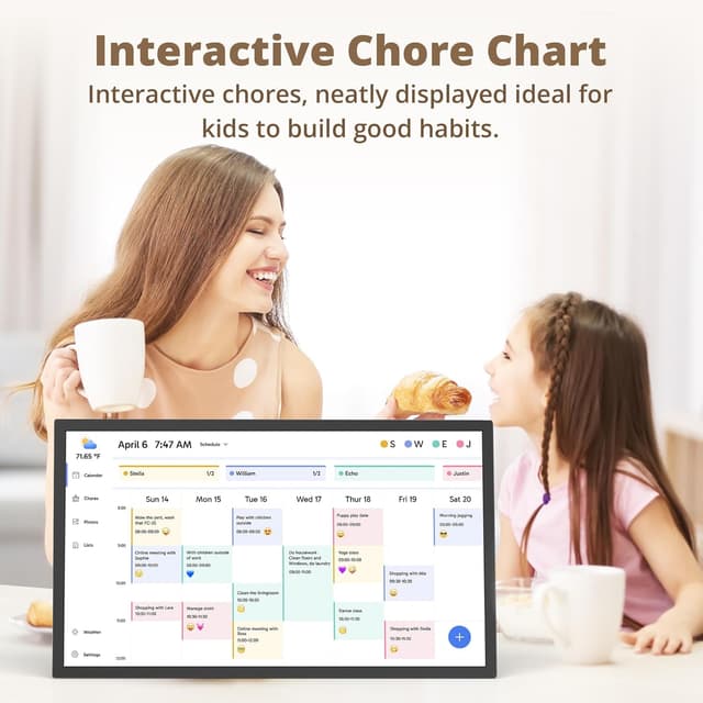 Detalle de Dragon Touch calendrier numérique 27 pouces (1920×1080) avec mémoire 32 Go et support mural pivotant