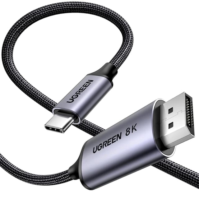 Detalle de UGREEN câble USB-C vers DisplayPort bidirectionnel 2 m (DP 1.4) jusqu’à 8K/60 Hz