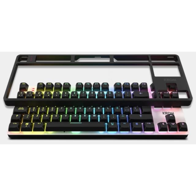 Detalle 2 de Krom Kernel PRO TKL RGB inalámbrico Bluetooth (Switch Outemu Red) negro