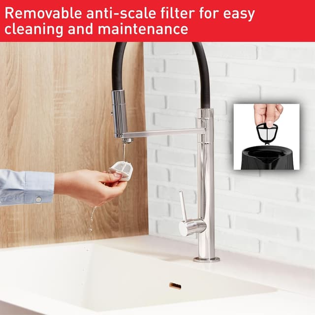 Detalle de Tefal Loft Electric Kettle KO250840 (Black Glossy), 1.7L cordless fast boil